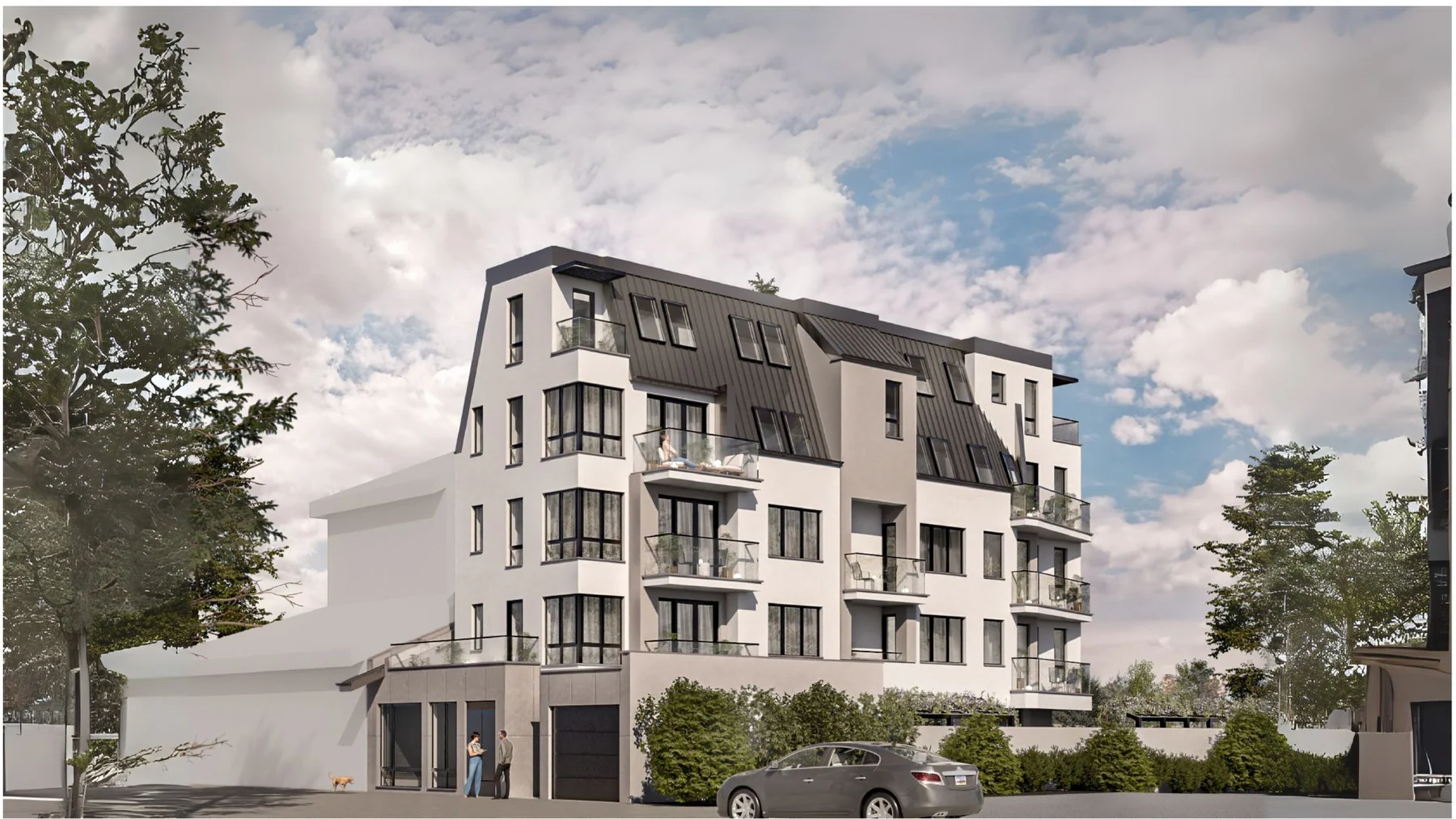 Ъглова фасада на Malina Residence