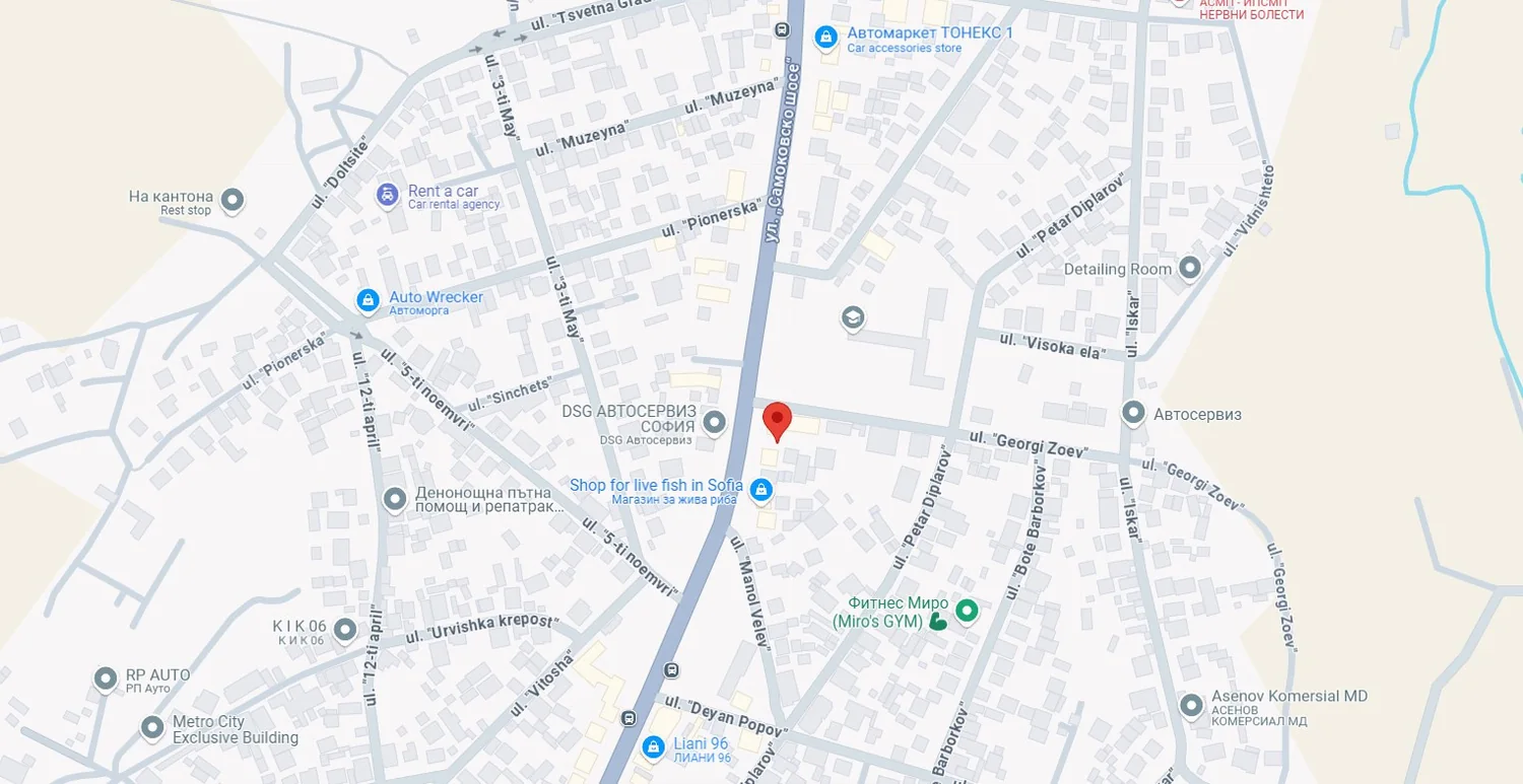 Карта на Malina Residence на ул. Самоковско шосе 45